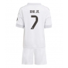 Camisa de Futebol Real Madrid Vinicius Junior #7 Equipamento Principal Infantil 2025-26 Manga Curta (+ Calças curtas)